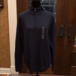 Sonoma Dark Blue Zip Up Sweater